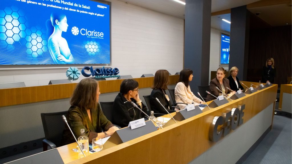 María José Peláez, en imagen, en la CEOE durante su intervención.